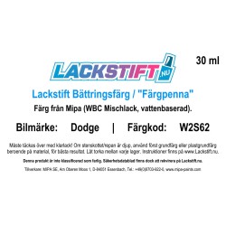 Produktetikett för Lackstift Vattenburen Färg